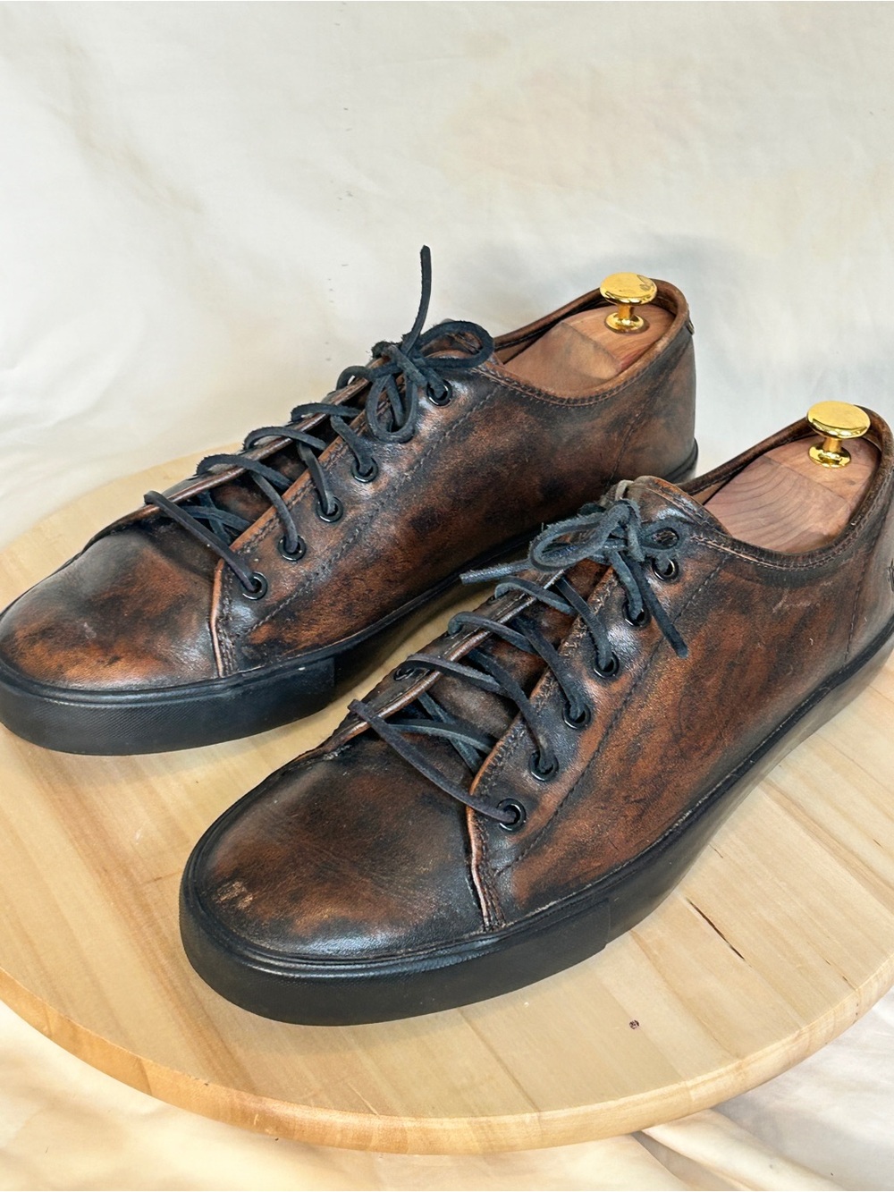 Frye Men’s Brett Brown Leather Sneakers US 12